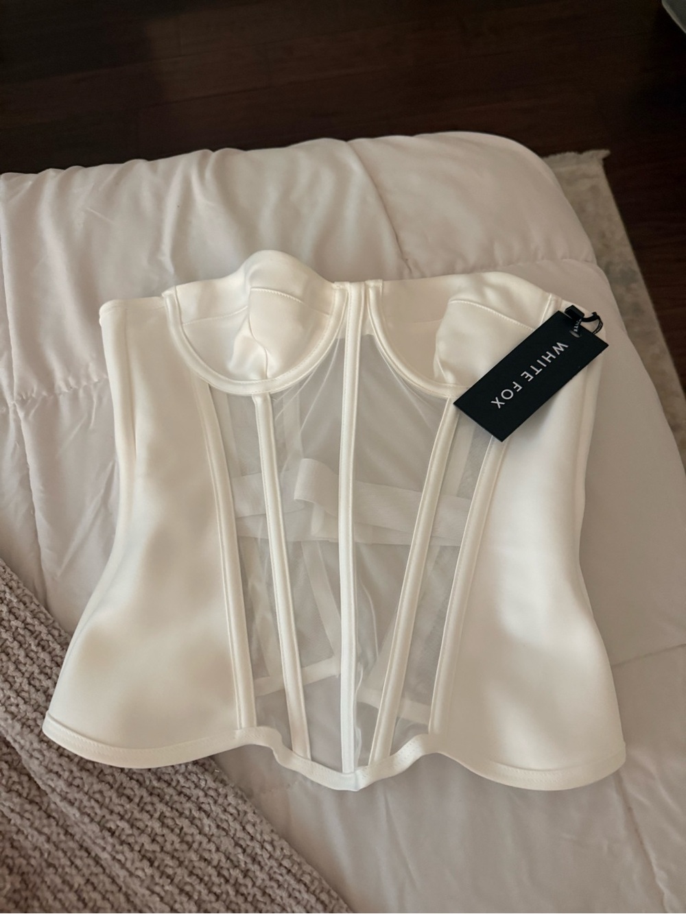 White Fox Boutique White Bustier Corset Top